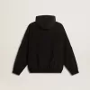 Giacca a vento da donna in nylon nero con cristalli tono su tono Giacca a vento da donna in nylon nero con cristalli tono su tono