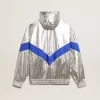 Giacca a vento da donna in tessuto tecnico argento Giacca a vento da donna in tessuto tecnico argento