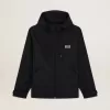 Giacca a vento da uomo con logo bianco a contrasto e stella Giacca a vento da uomo con logo bianco a contrasto e stella