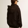 Giacca a vento nera multi-tasche