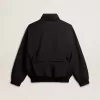 Giacca a vento nera multi-tasche