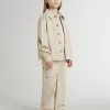 Giacca beige per bambino con spruzzi multicolori
