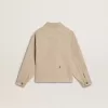 Giacca beige per bambino con spruzzi multicolori