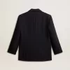 Giacca blazer da donna in misto lana nera Giacca blazer da donna in misto lana nera