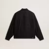 Giacca da donna in denim nero con ricami