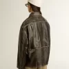Giacca da donna in pelle nappa invecchiata marrone