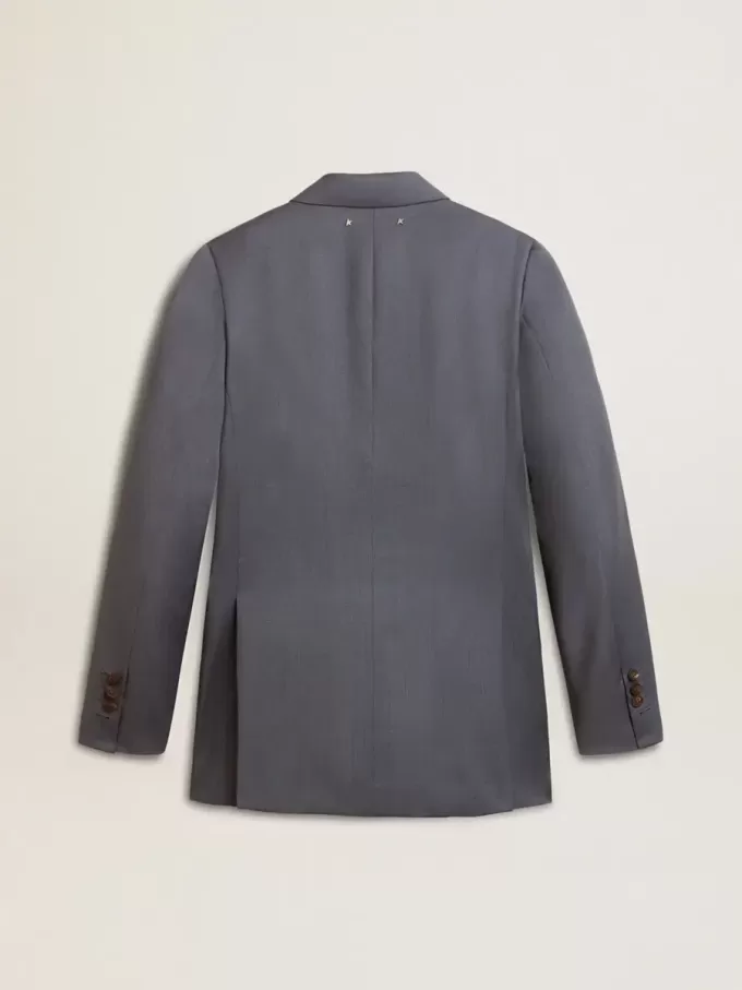 Giacca doppiopetto da donna in azzurro