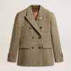 Giacca doppiopetto da donna in lana Shetland
