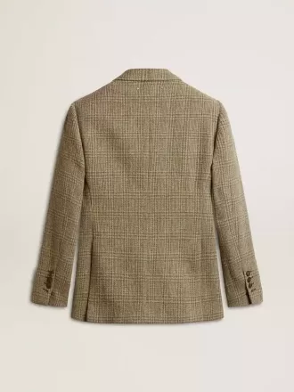 Giacca doppiopetto da donna in lana Shetland