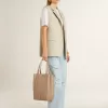 Giacca gilet da donna in misto lana color cachi Giacca gilet da donna in misto lana color cachi