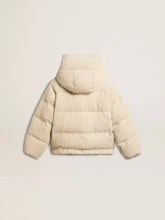 Giacca imbottita in ecopiuma con chiusura zip e cappuccio