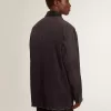 Giacca in denim da uomo con dettagli consumati e collo in pelle Giacca in denim da uomo con dettagli consumati e collo in pelle