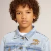 Giacca leggera in denim con ricami Giacca leggera in denim con ricami