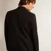 Giacca monopetto da uomo in gabardine di lana blu scuro Giacca monopetto da uomo in gabardine di lana blu scuro