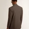 Giacca sartoriale da uomo in lana vergine grigio antracite Giacca sartoriale da uomo in lana vergine grigio antracite