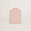 Gilet in denim rosa da bambina