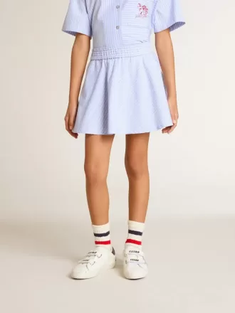 Gonna da bambina a righe azzurre Gonna da bambina a righe azzurre