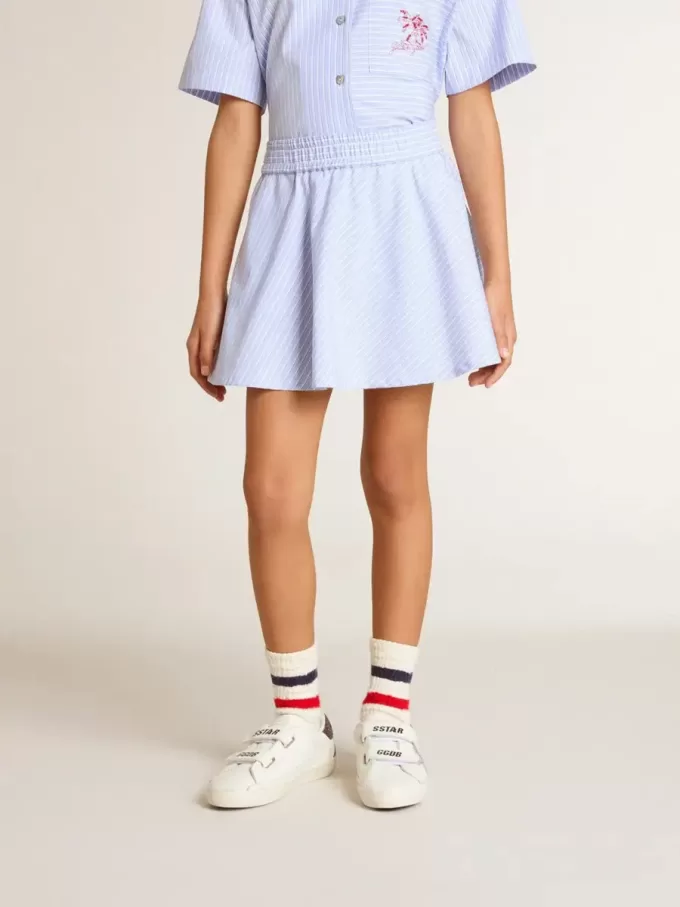 Gonna da bambina a righe azzurre Gonna da bambina a righe azzurre