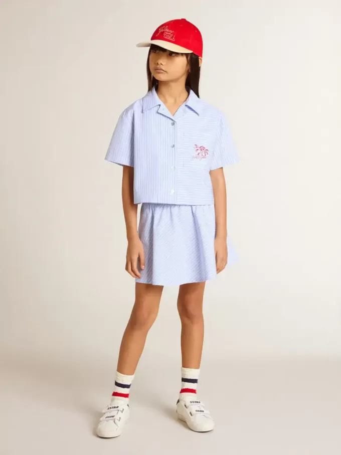 Gonna da bambina a righe azzurre Gonna da bambina a righe azzurre