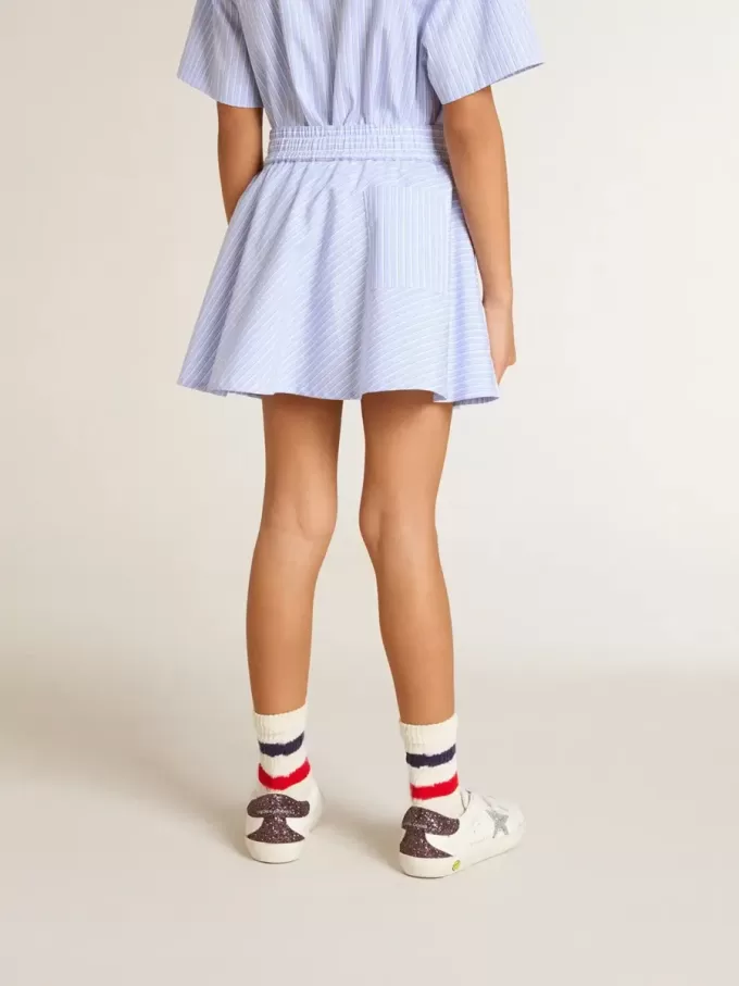 Gonna da bambina a righe azzurre Gonna da bambina a righe azzurre