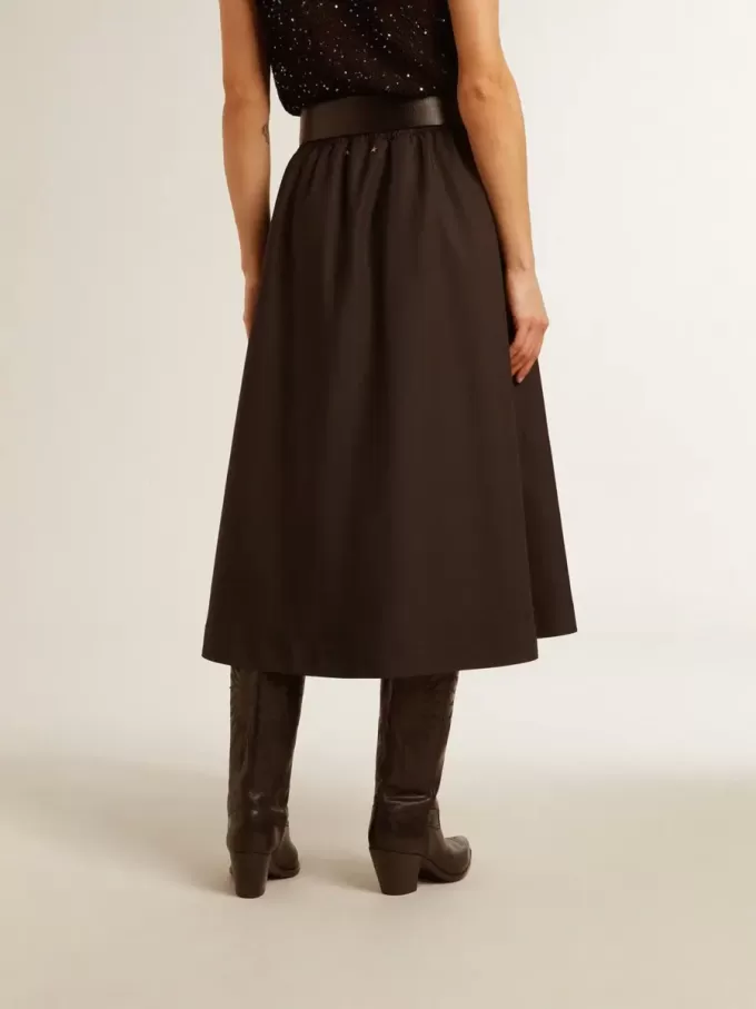 Gonna svasata in nylon tecnico nero