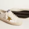 Hi Star con stella in cristallo Swarovski e linguetta sul tallone in pelle argentata Hi Star con stella in cristallo Swarovski e linguetta sul tallone in pelle argentata