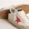 Hi Star con stella in pelle fucsia e tallone blu glitterato