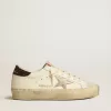 Hi Star con stella in pelle metallizzata platino e tallone glitterato