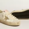 Hi Star con stella in pelle metallizzata platino e tallone glitterato