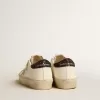Hi Star con stella in pelle metallizzata platino e tallone glitterato