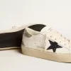 Hi Star da donna con stella blu glitterata e linguetta sul tallone con glitter platino Hi Star da donna con stella blu glitterata e linguetta sul tallone con glitter platino