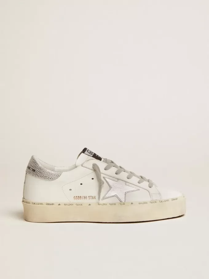 Hi Star da donna con stella e tacco metallizzato argento