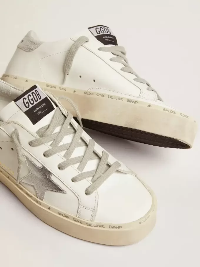 Hi Star da donna con stella e tacco metallizzato argento