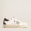 Hi Star da donna con stella glitterata argento e linguetta sul tallone glitterata rosso rubino