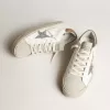 Hi Star da donna con stella glitterata argento e linguetta sul tallone in nabuk grigio tortora