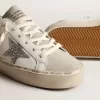 Hi Star da donna con stella glitterata argento e linguetta sul tallone in nabuk grigio tortora
