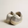 Hi Star da donna in glitter argento con stella in pelle scamosciata e linguetta bianca sul tallone Hi Star da donna in glitter argento con stella in pelle scamosciata e linguetta bianca sul tallone