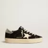 Hi Star da donna in pelle nera con tallone argentato glitterato Hi Star da donna in pelle nera con tallone argentato glitterato