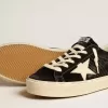 Hi Star da donna in pelle nera con tallone argentato glitterato Hi Star da donna in pelle nera con tallone argentato glitterato