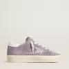 Hi Star da donna in pelle scamosciata viola con stella glitterata argento Hi Star da donna in pelle scamosciata viola con stella glitterata argento