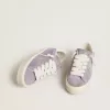Hi Star da donna in pelle scamosciata viola con stella glitterata argento Hi Star da donna in pelle scamosciata viola con stella glitterata argento