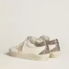 Hi Star in nappa bianca con stella in pelle rosa e tallone glitterato