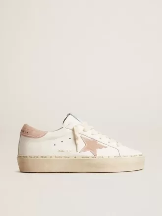 Hi Star LTD da donna con stella in pelle scamosciata rosa antico e linguetta sul tallone con perle