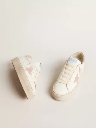 Hi Star LTD da donna con stella in pelle scamosciata rosa antico e linguetta sul tallone con perle