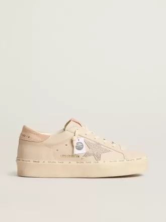 Hi Star LTD in nappa con stella in pelle scamosciata e cristalli Swarovski rosa