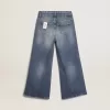 Jeans a gamba larga in denim blu medio Jeans a gamba larga in denim blu medio