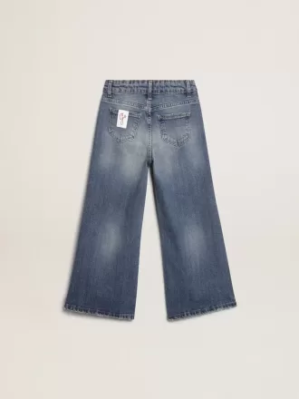 Jeans a gamba larga in denim blu medio Jeans a gamba larga in denim blu medio