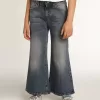 Jeans a gamba larga in denim blu medio Jeans a gamba larga in denim blu medio