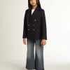 Jeans a gamba larga in denim blu medio Jeans a gamba larga in denim blu medio