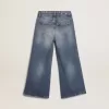 Jeans a gamba larga in denim blu medio Jeans a gamba larga in denim blu medio